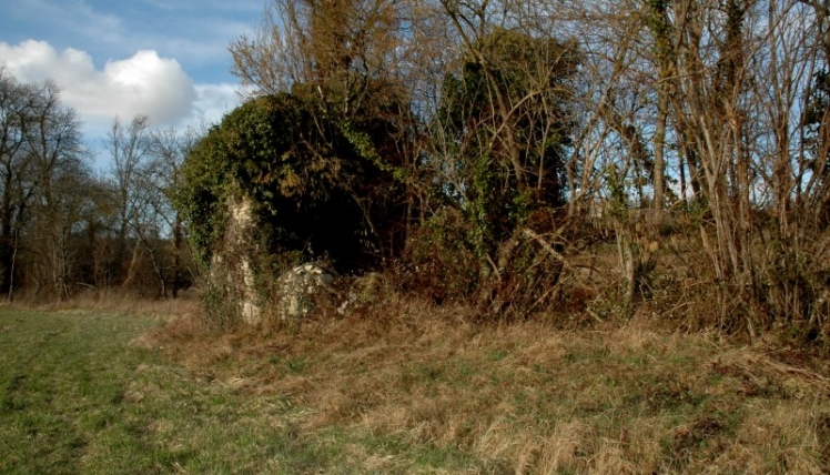 Les ruines du Moulin Neuf vu de l'autre côté par rapport à la photo ci-dessus. (Ph. J. CHASSAGNE - JP GUILLOU 2009)