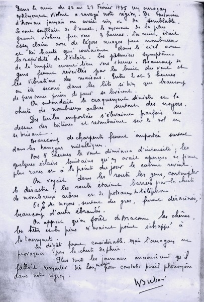 Note d'Eugène DUBOIS (archives communales)
